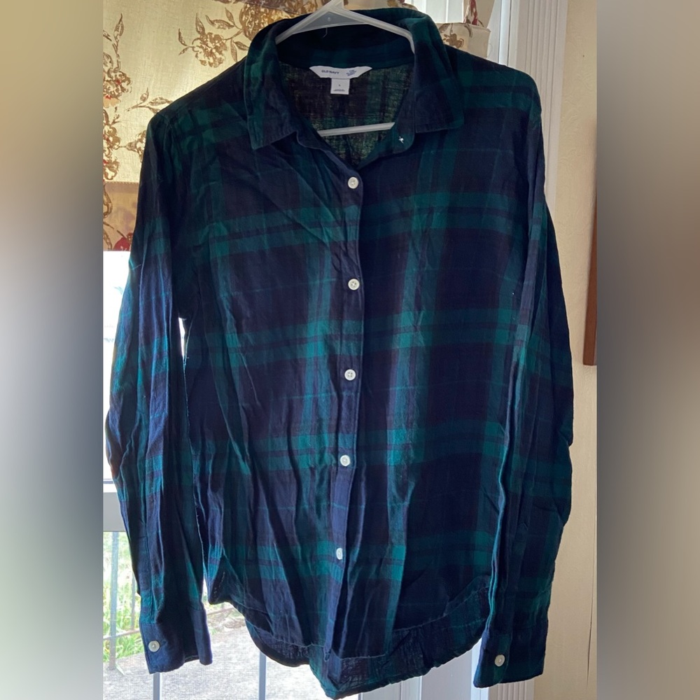 OLD NAVY BLACK WATCH FLANNEL SHIRT